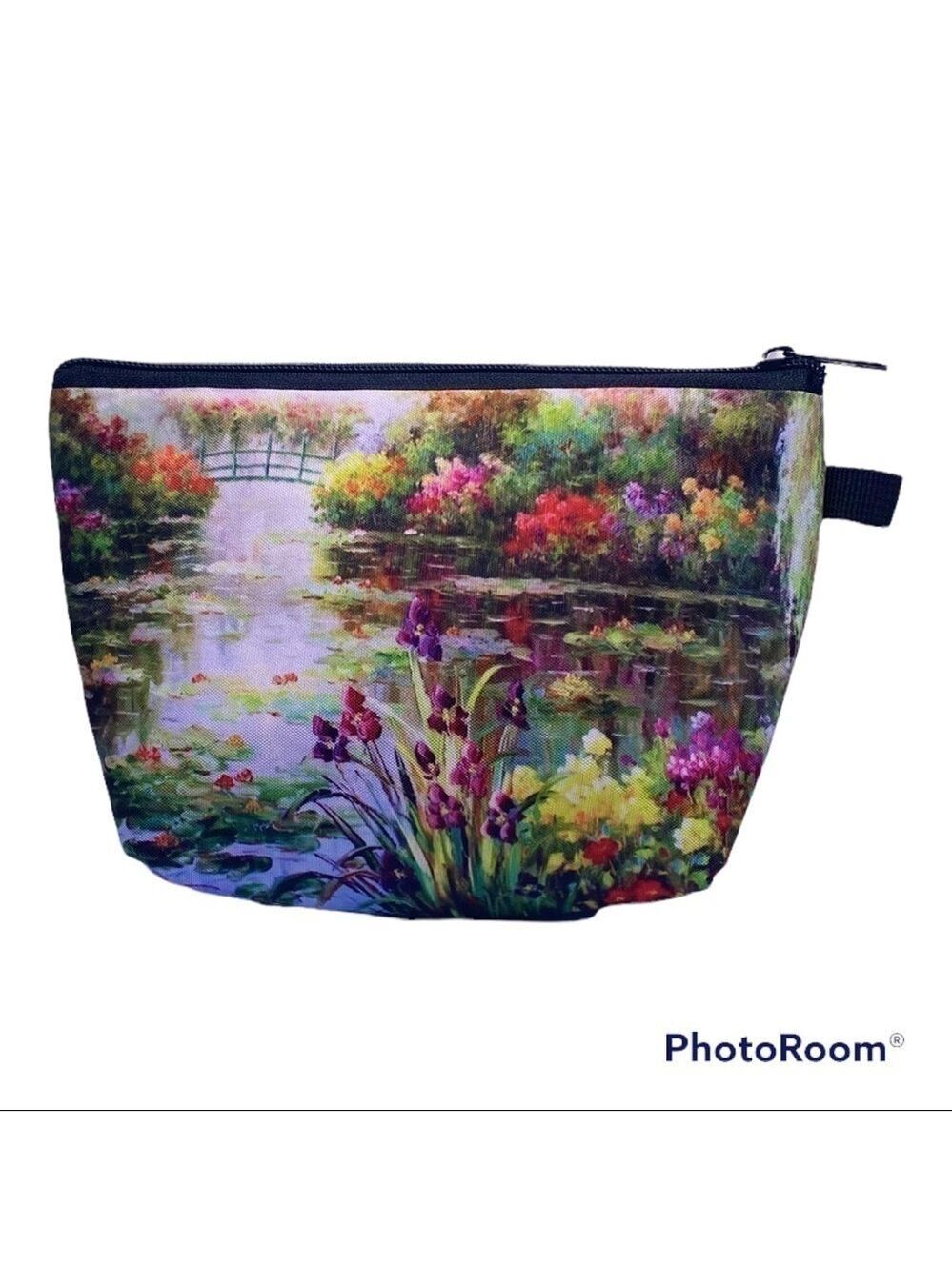 Water Lily Floral Garden Cosmetic Bag for your favorite makeup!! Great gift!!